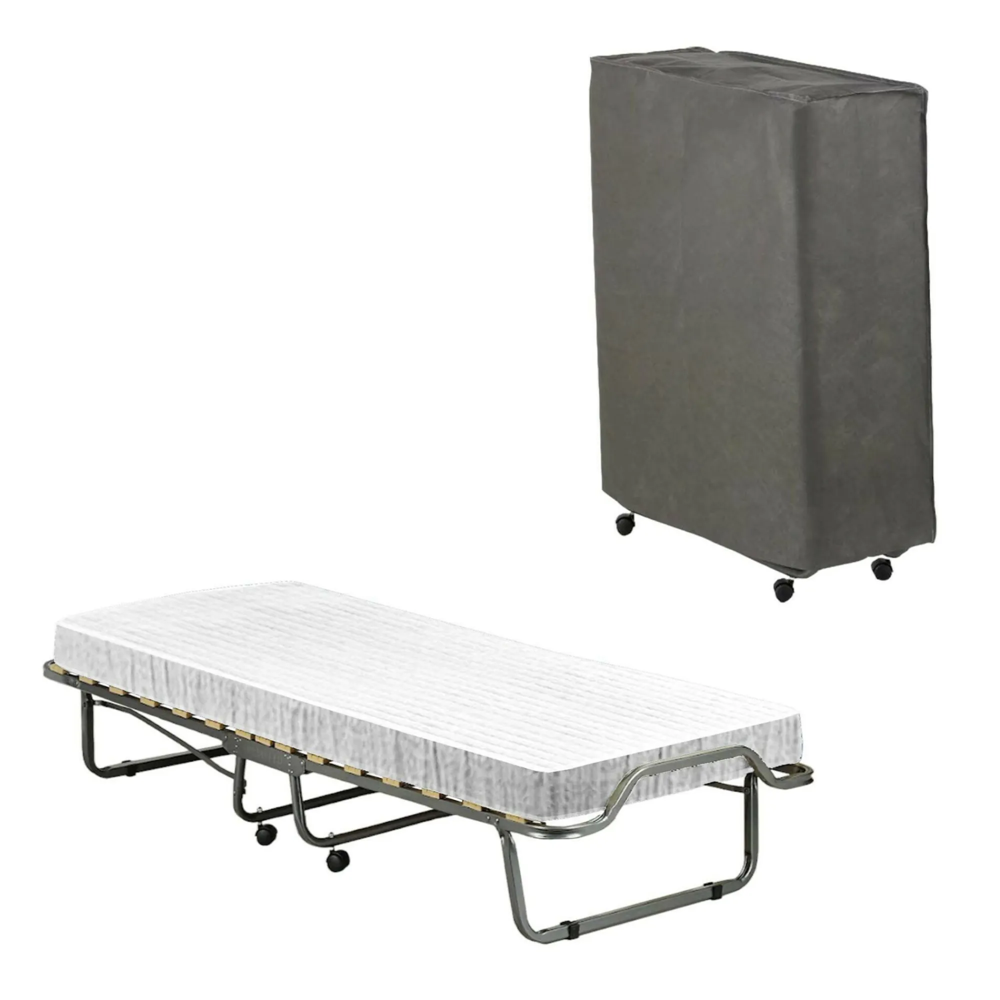 Letto pieghevole Dpava, 80x200h40 cm, materasso memory incluso<Dmora Online