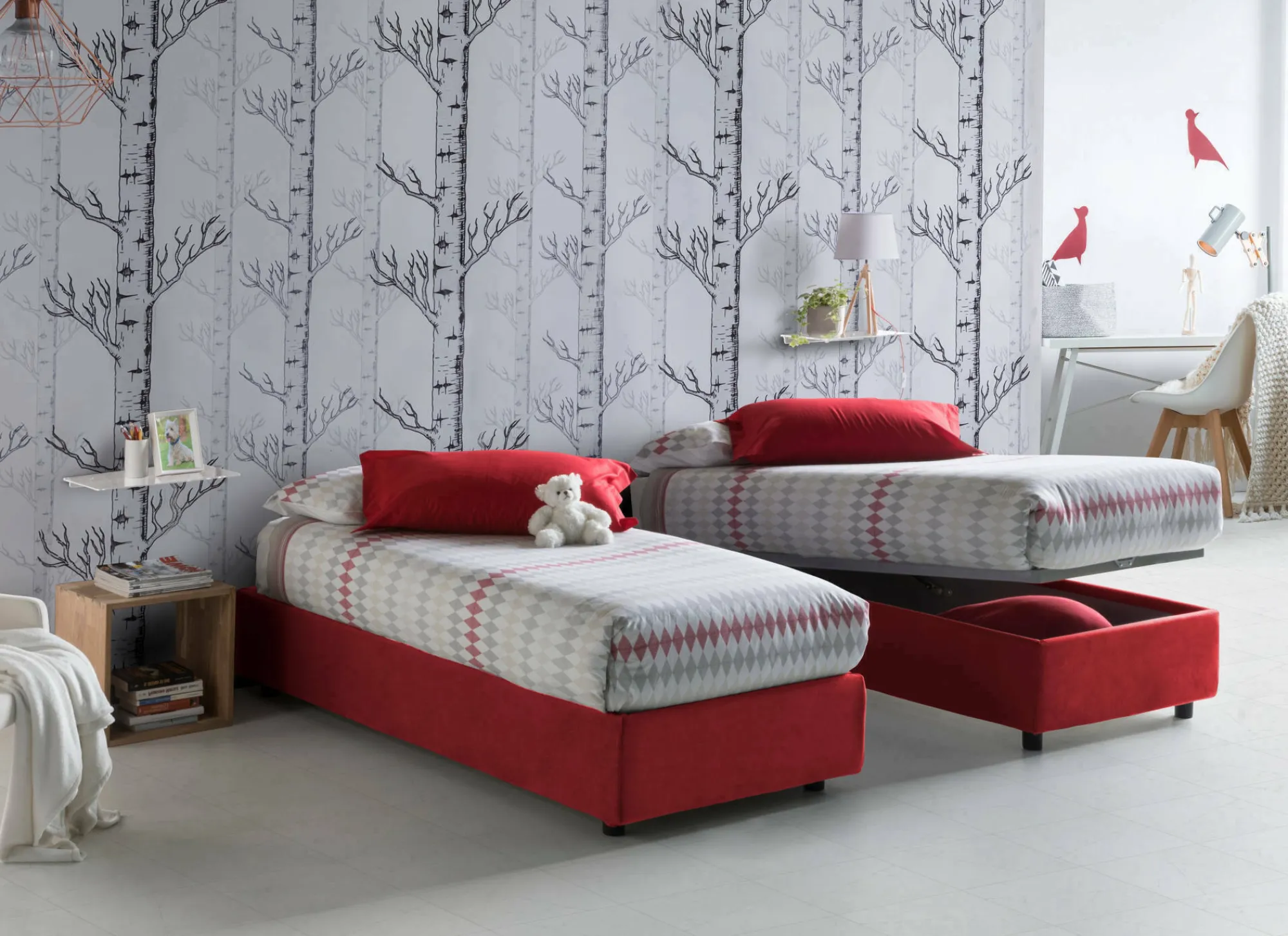 Letto singolo Acetico, adatto per materasso Cm 90x200,<Dmora Cheap