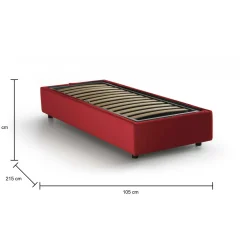 Letto singolo Acetico, adatto per materasso Cm 90x200,<Dmora Cheap