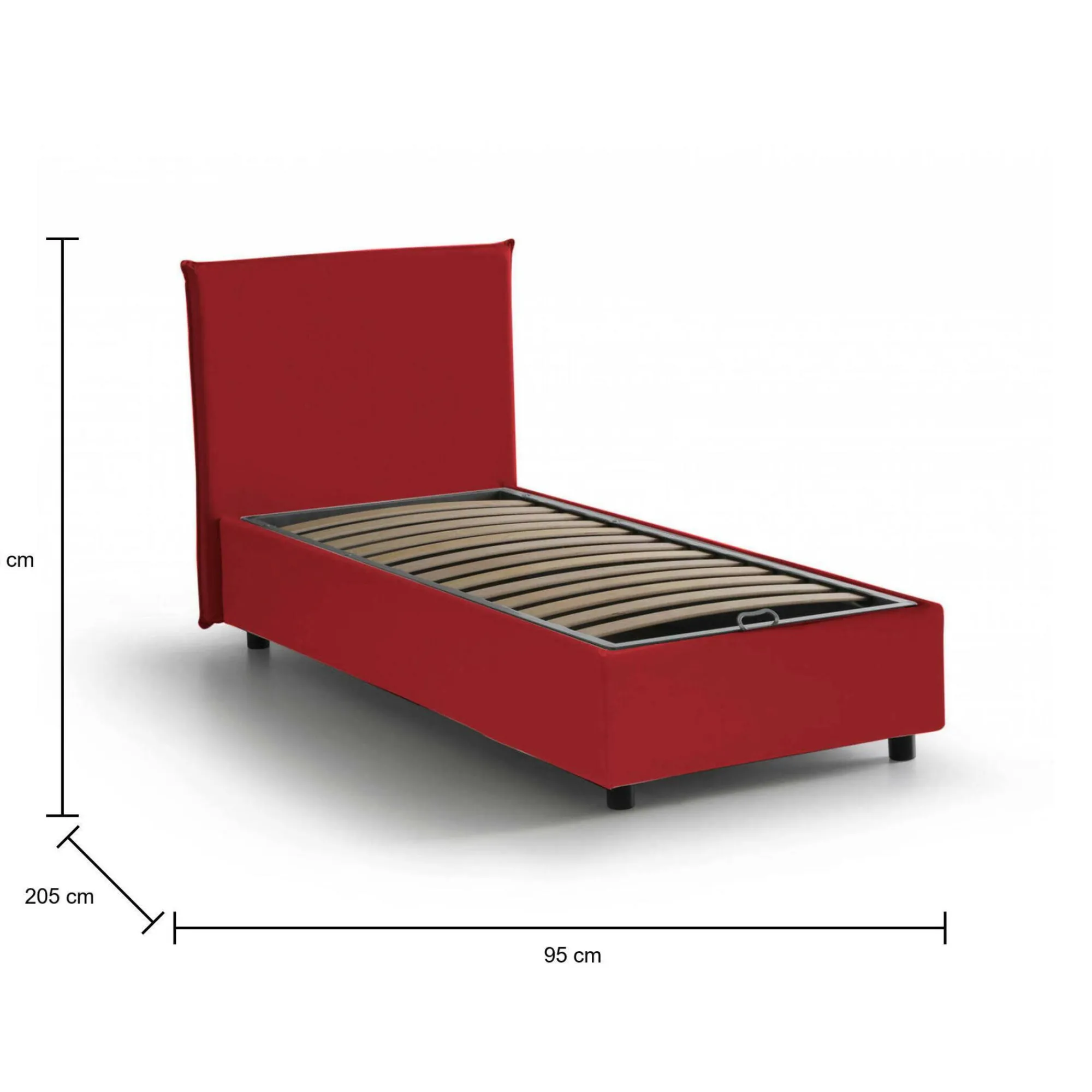 Letto singolo Acuila, adatto per materasso Cm 80x190,<Dmora Outlet