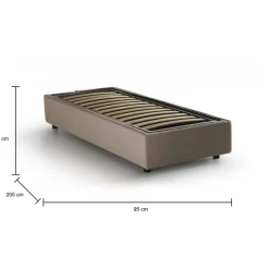 Letto singolo Adoxa, adatto per materasso Cm 80x190,<Dmora Fashion