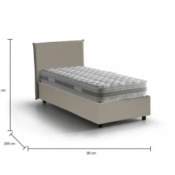 Letto singolo Adrama, con materasso Cm 80x190 incluso,<Dmora Online