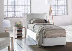 Letto singolo Aigor, adatto per materasso Cm 90x190,<Dmora Hot