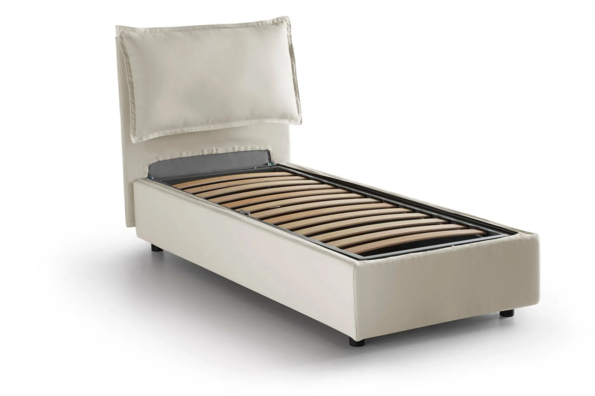 Letto singolo Aigor, adatto per materasso Cm 90x190,<Dmora Cheap