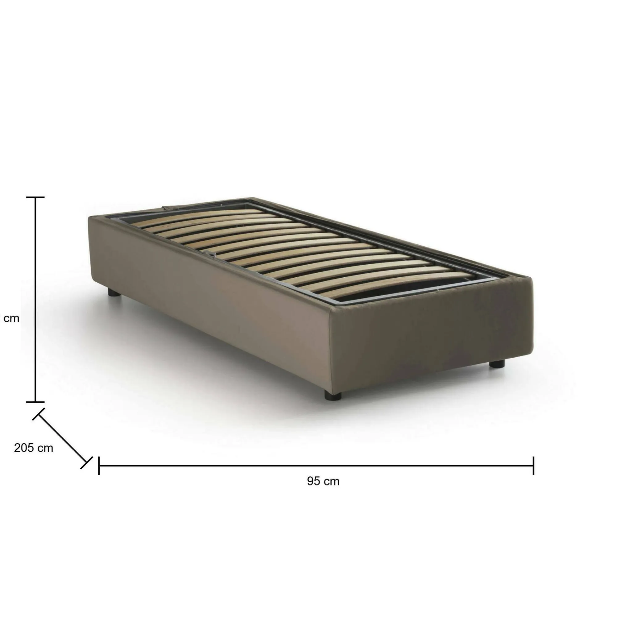Letto singolo Alarita, adatto per materasso Cm 80x190,<Dmora Discount