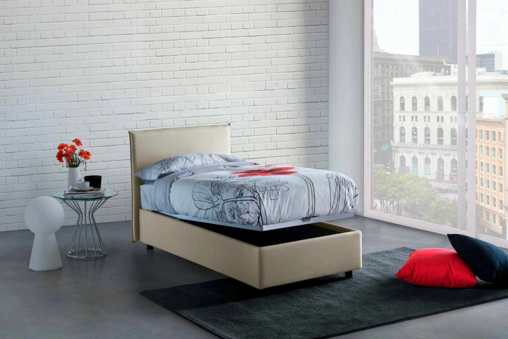 Letto singolo Alison, con materasso Cm 90x200 incluso,<Dmora Best Sale