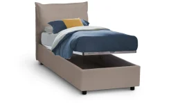 Letto singolo Amandola, con materasso Cm 90x190 incluso,<Dmora Store