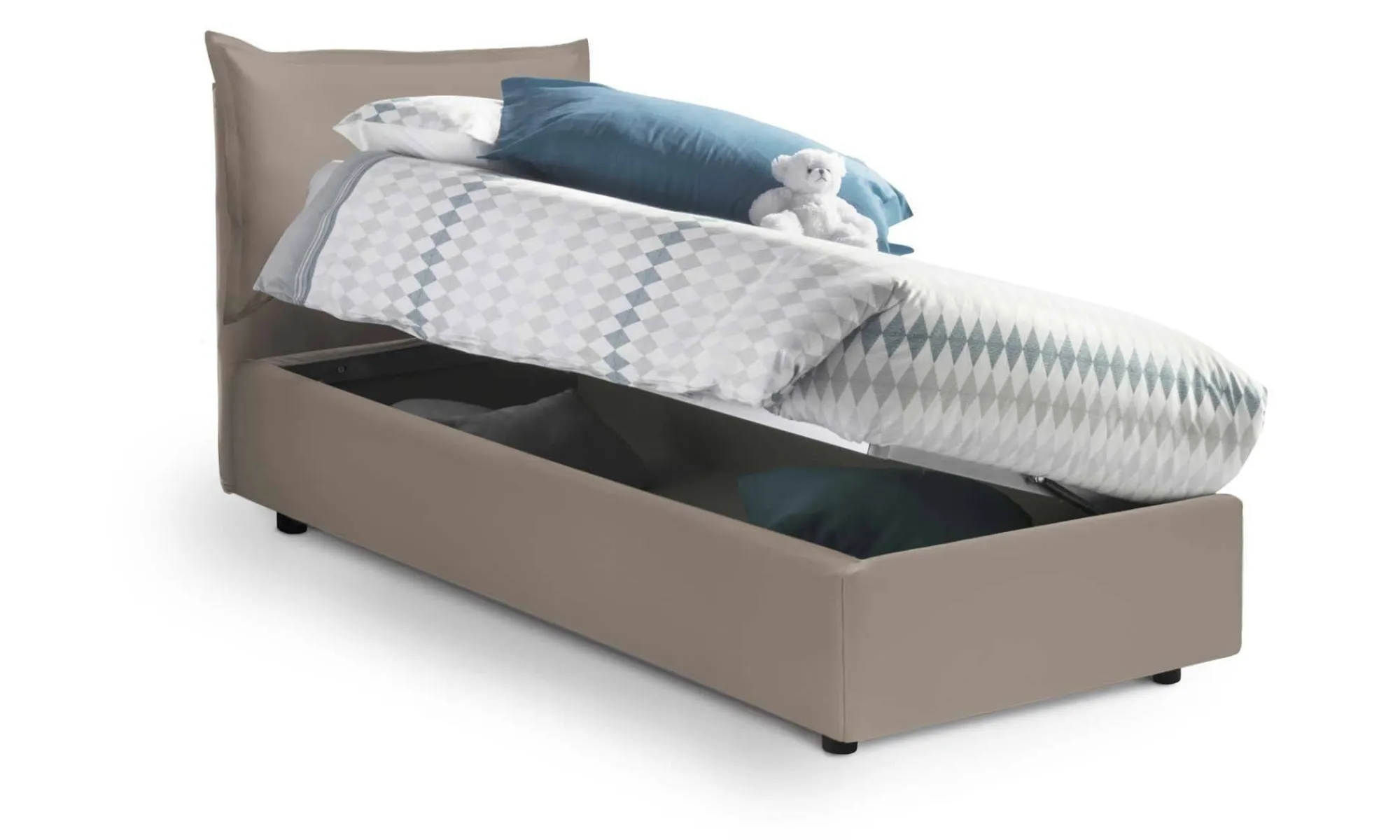 Letto singolo Anathema, adatto per materasso Cm 80x190,<Dmora Store