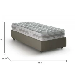 Letto singolo Andry, con materasso Cm 80x190 incluso,<Dmora Hot