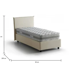 Letto singolo Aquilla, con materasso Cm 80x190 incluso,<Dmora Outlet