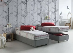 Letto singolo Aquolina, adatto per materasso Cm 80x190,<Dmora Shop