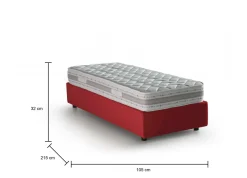 Letto singolo Aribal, con materasso Cm 90x200 incluso,<Dmora Sale