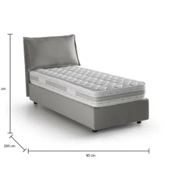 Letto singolo Armaduk, con materasso Cm 80x190 incluso,<Dmora Store