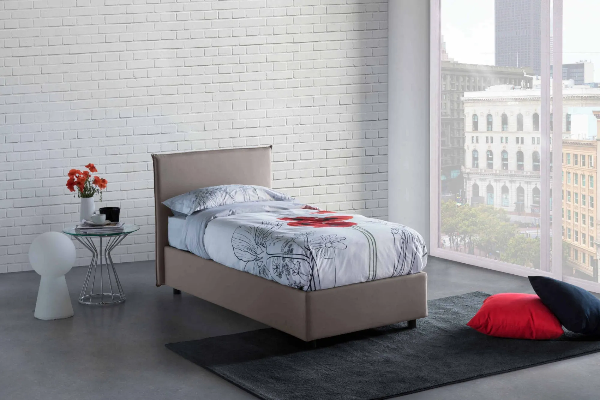 Letto singolo Arminius, con materasso Cm 90x190 incluso,<Dmora Best