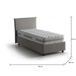 Letto singolo Arminius, con materasso Cm 90x190 incluso,<Dmora Best Sale