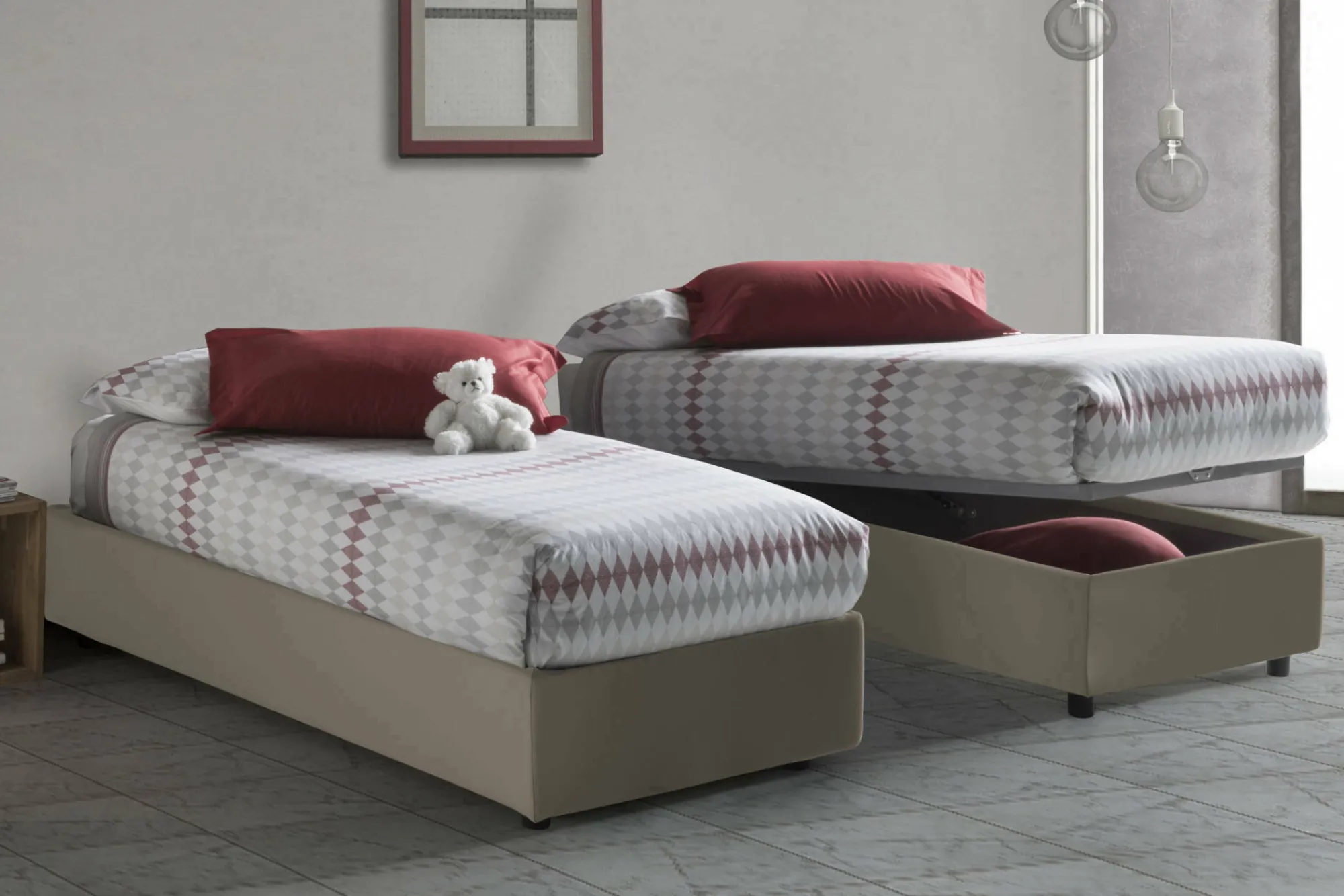 Letto singolo Artesh, adatto per materasso Cm 80x200,<Dmora Online