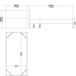 Letto singolo Assar, 197x96 h80 cm,<Dmora New