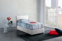 Letto singolo Astor, con materasso Cm 80x190 incluso,<Dmora Discount