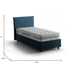 Letto singolo Astor, con materasso Cm 80x190 incluso,<Dmora Discount