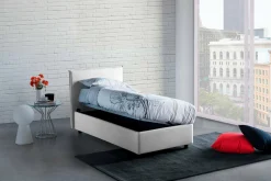 Letto singolo Astor, con materasso Cm 80x190 incluso,<Dmora Discount