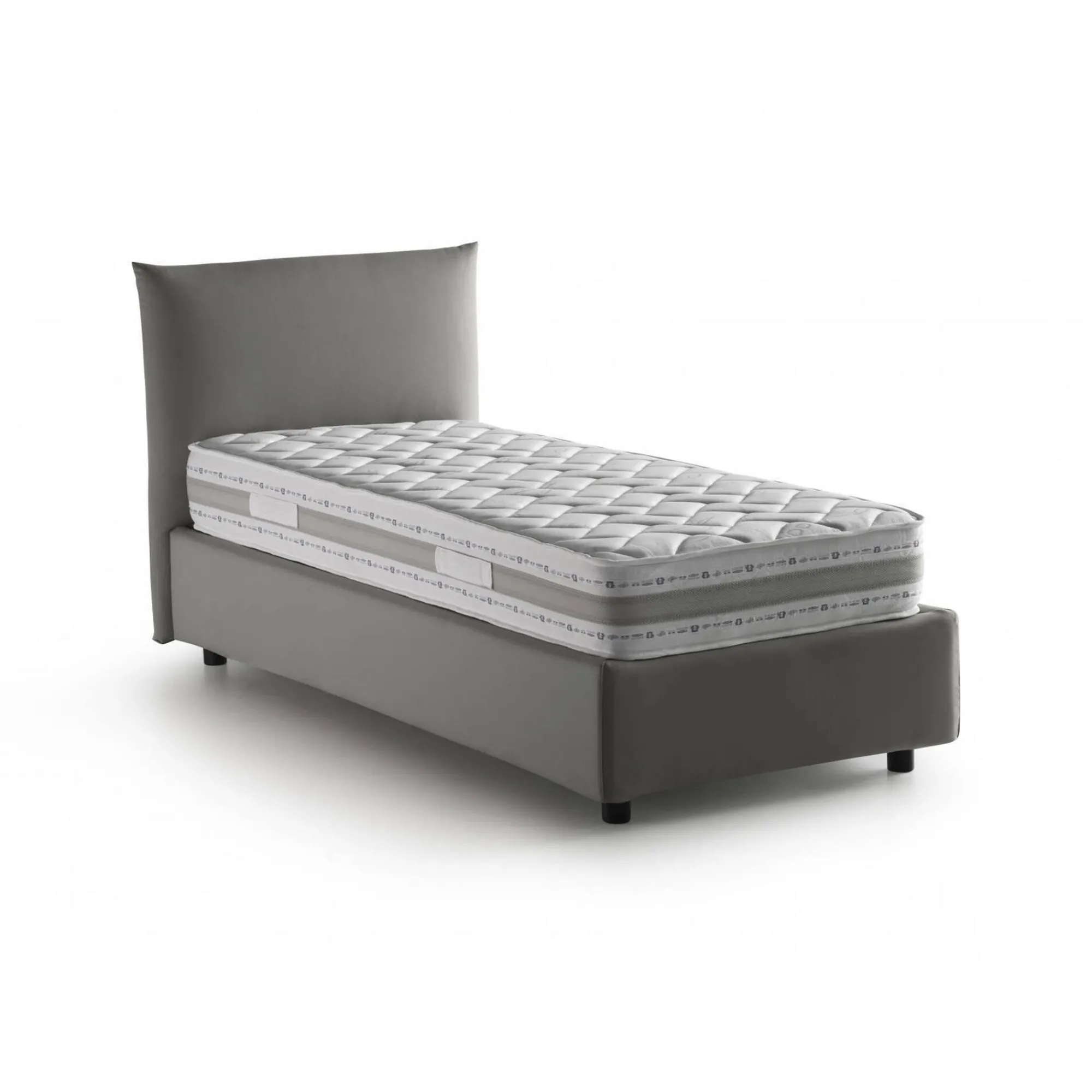 Letto singolo Azeglio, con materasso Cm 80x190 incluso,<Dmora Outlet