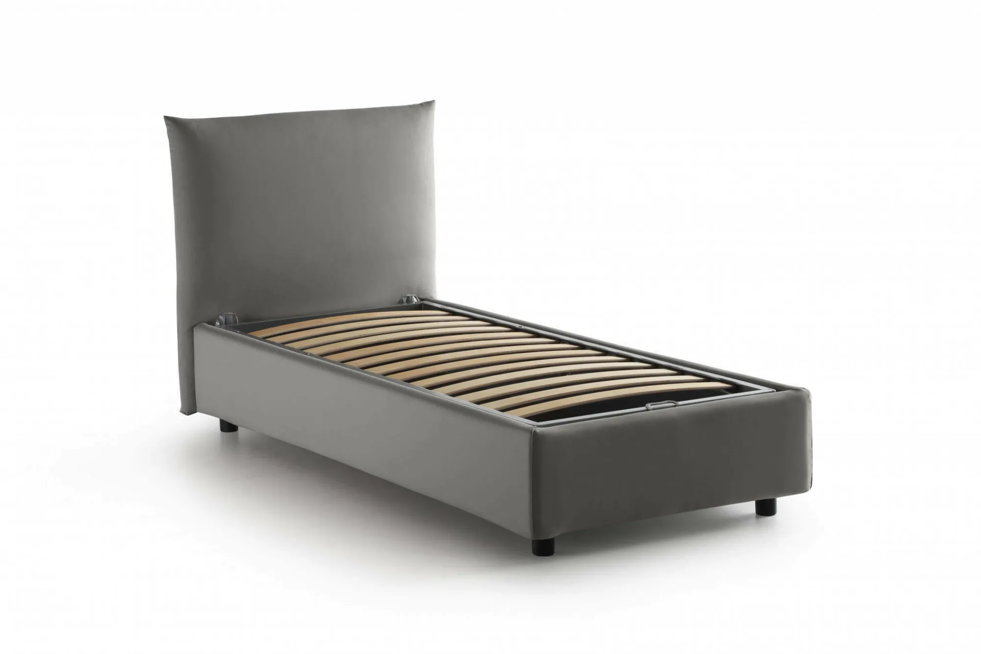Letto singolo Azeglio, con materasso Cm 80x190 incluso,<Dmora Outlet