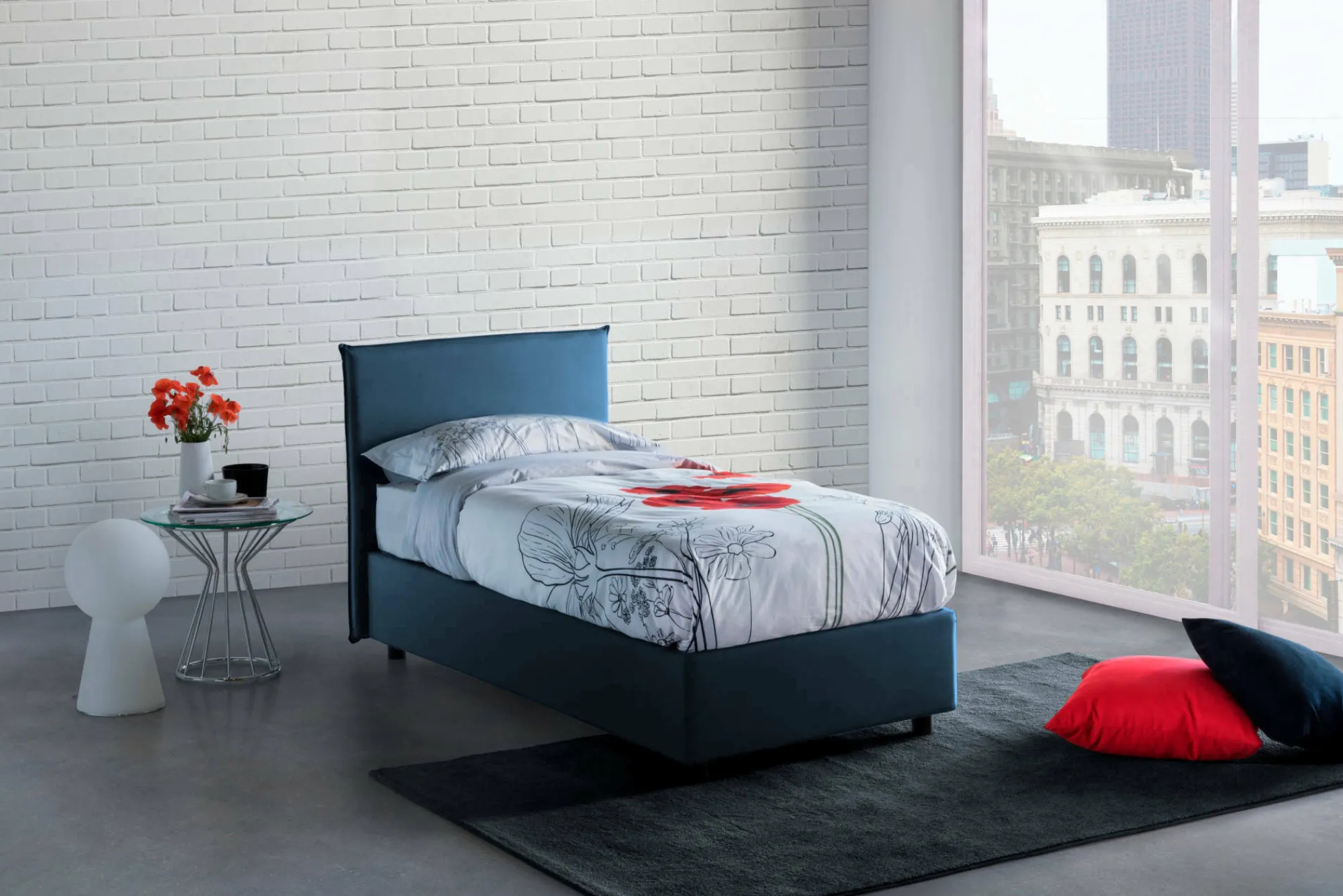 Letto singolo Boudicca, con materasso Cm 80x200 incluso,<Dmora Flash Sale