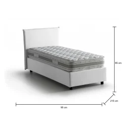Letto singolo Boudicca, con materasso Cm 80x200 incluso,<Dmora Best Sale