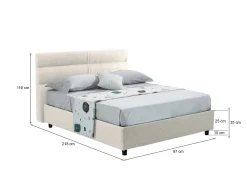 Letto singolo Brez, Adatto a materasso Cm 80x190,<Dmora Store