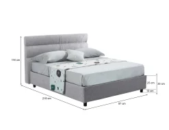 Letto singolo Brez, Adatto a materasso Cm 80x190,<Dmora Outlet