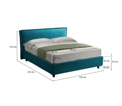 Letto singolo Brozolo, Con materasso Cm 80x190 incluso,<Dmora Store