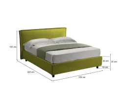 Letto singolo Bruino, Adatto a materasso Cm 80x200,<Dmora Discount