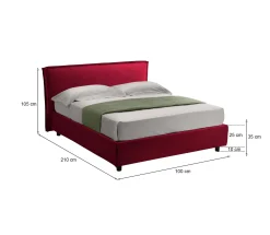Letto singolo Brusson, Adatto a materasso Cm 80x190,<Dmora Cheap