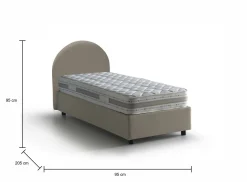 Letto singolo Cirilla, con materasso Cm 80x190 incluso,<Dmora Outlet