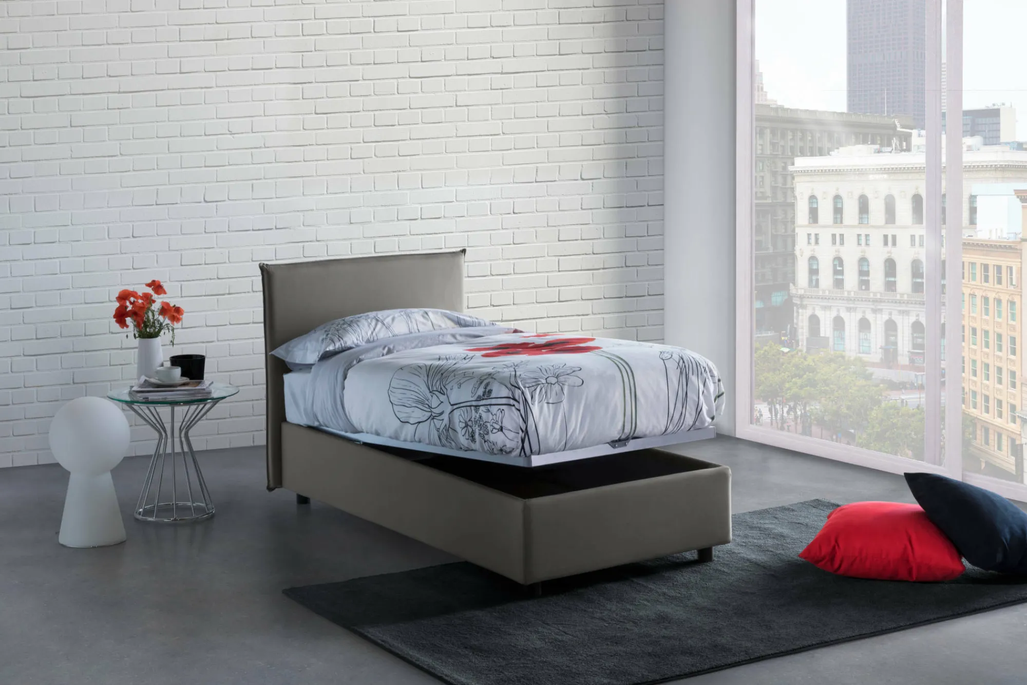 Letto singolo Dapuzz, adatto per materasso Cm 80x190,<Dmora Best