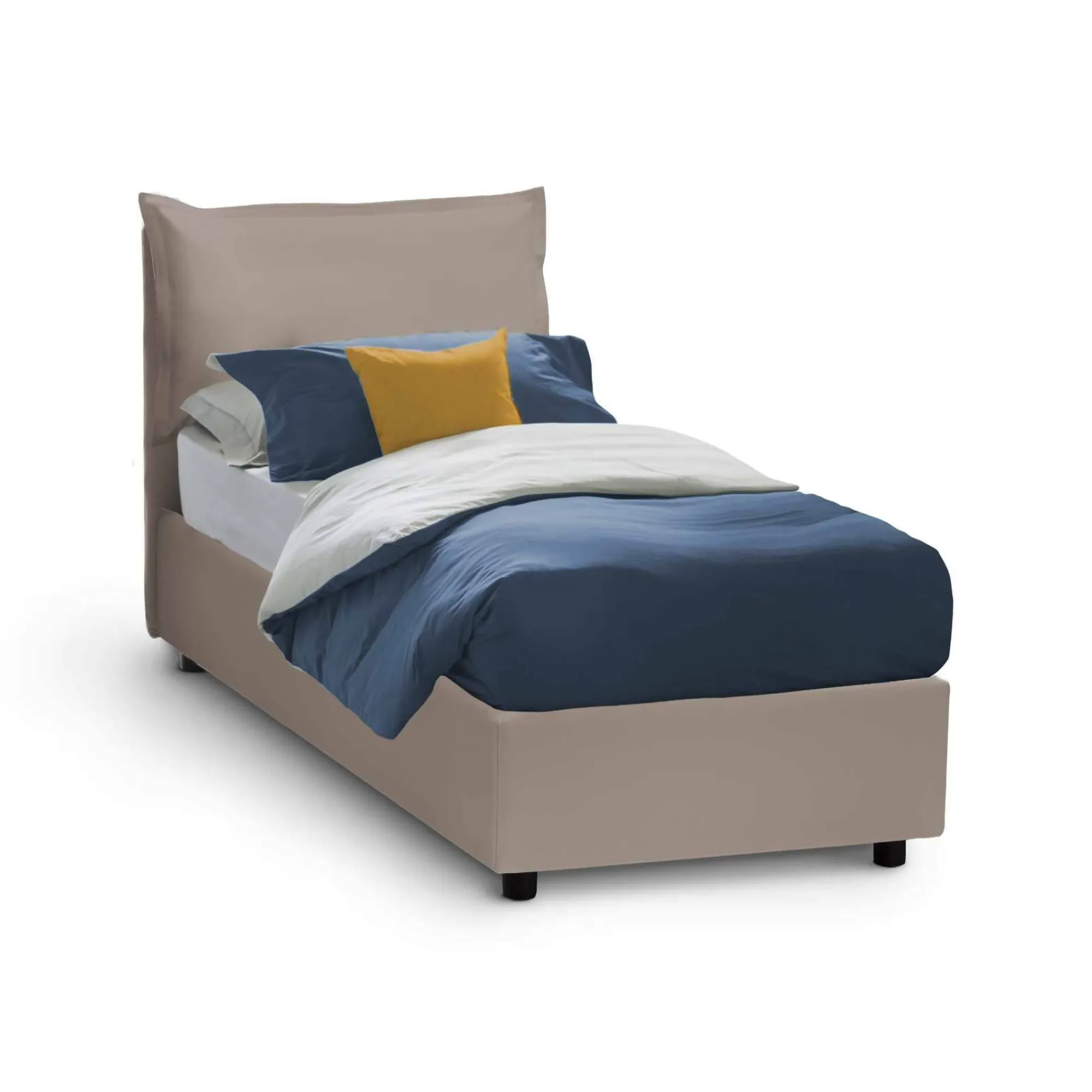 Letto singolo Delhi, con materasso Cm 80x200 incluso,<Dmora Clearance