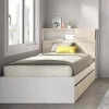 Letto singolo Evelina, 99x218 h96 cm, Rovere e Bianco<Dmora Cheap