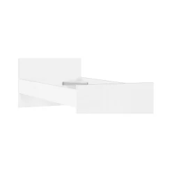 Letto singolo Fanny, Sommier per camera da letto, Giroletto per stanza, Struttura porta materasso, 96x197 h80 cm, Bianco<Dmora Clearance