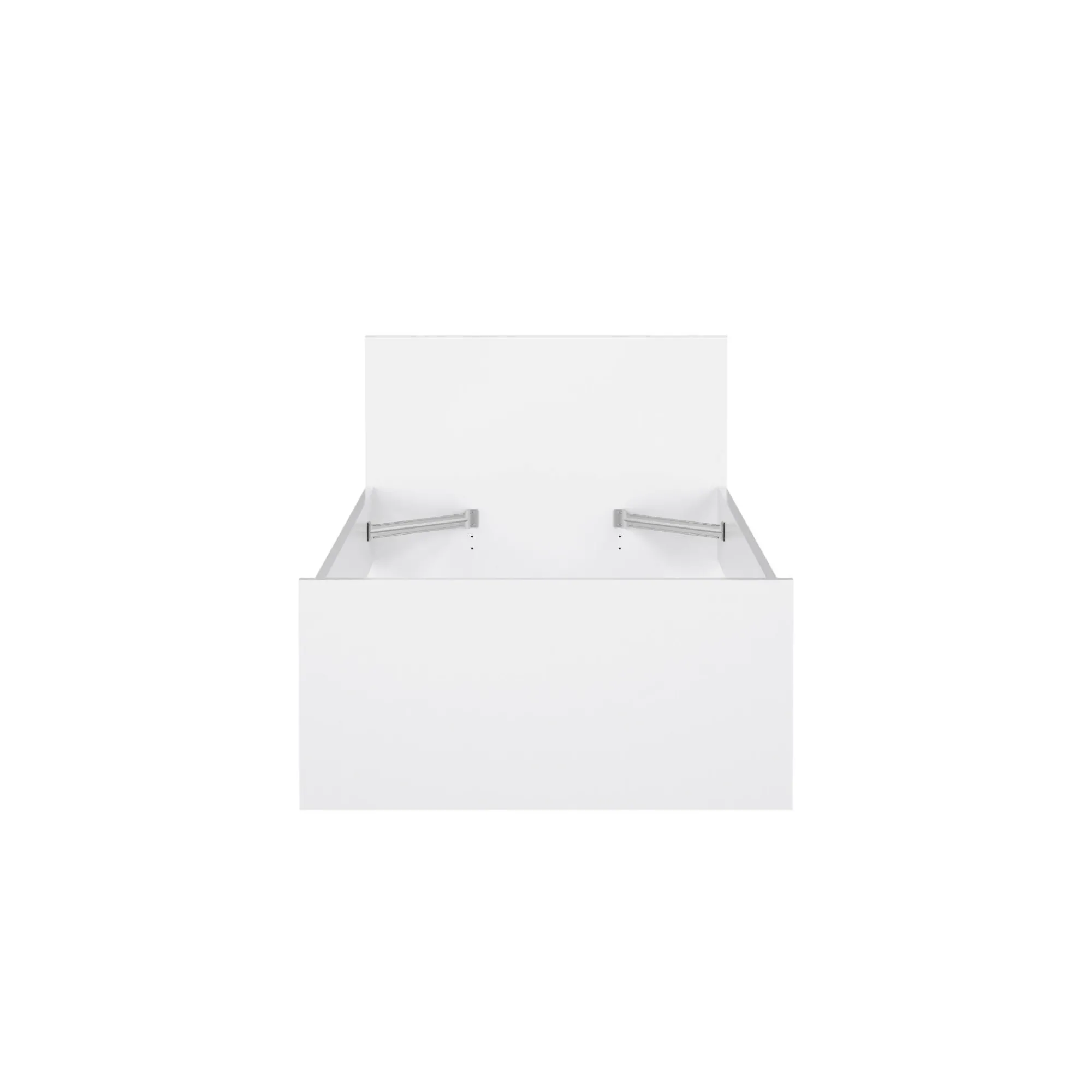 Letto singolo Fanny, Sommier per camera da letto, Giroletto per stanza, Struttura porta materasso, 96x197 h80 cm, Bianco<Dmora Clearance