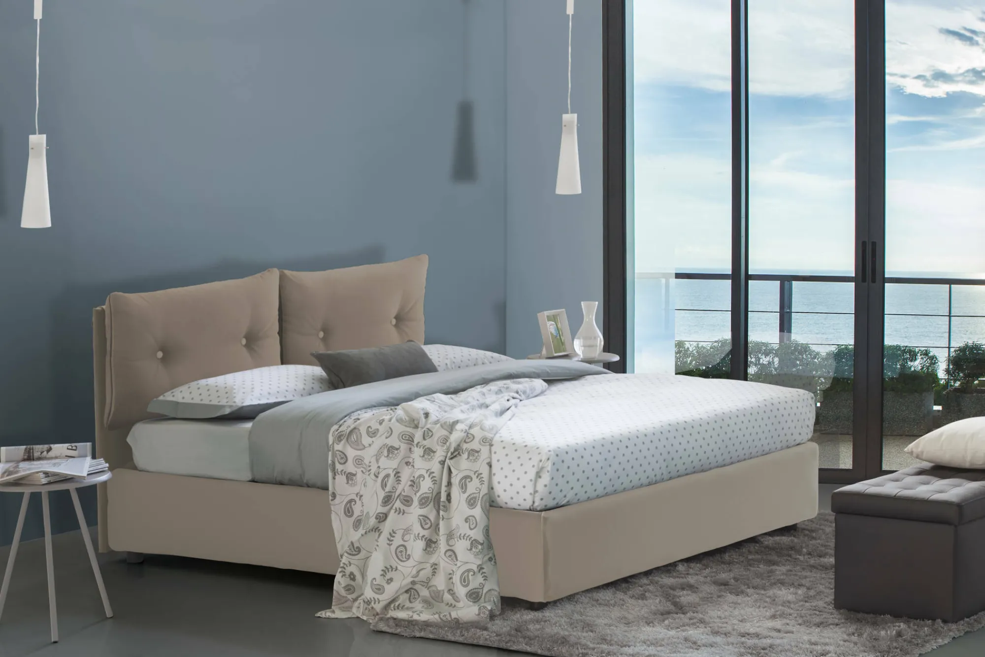 Letto singolo Ildegarda, adatto per materasso Cm 80x190,<Dmora New