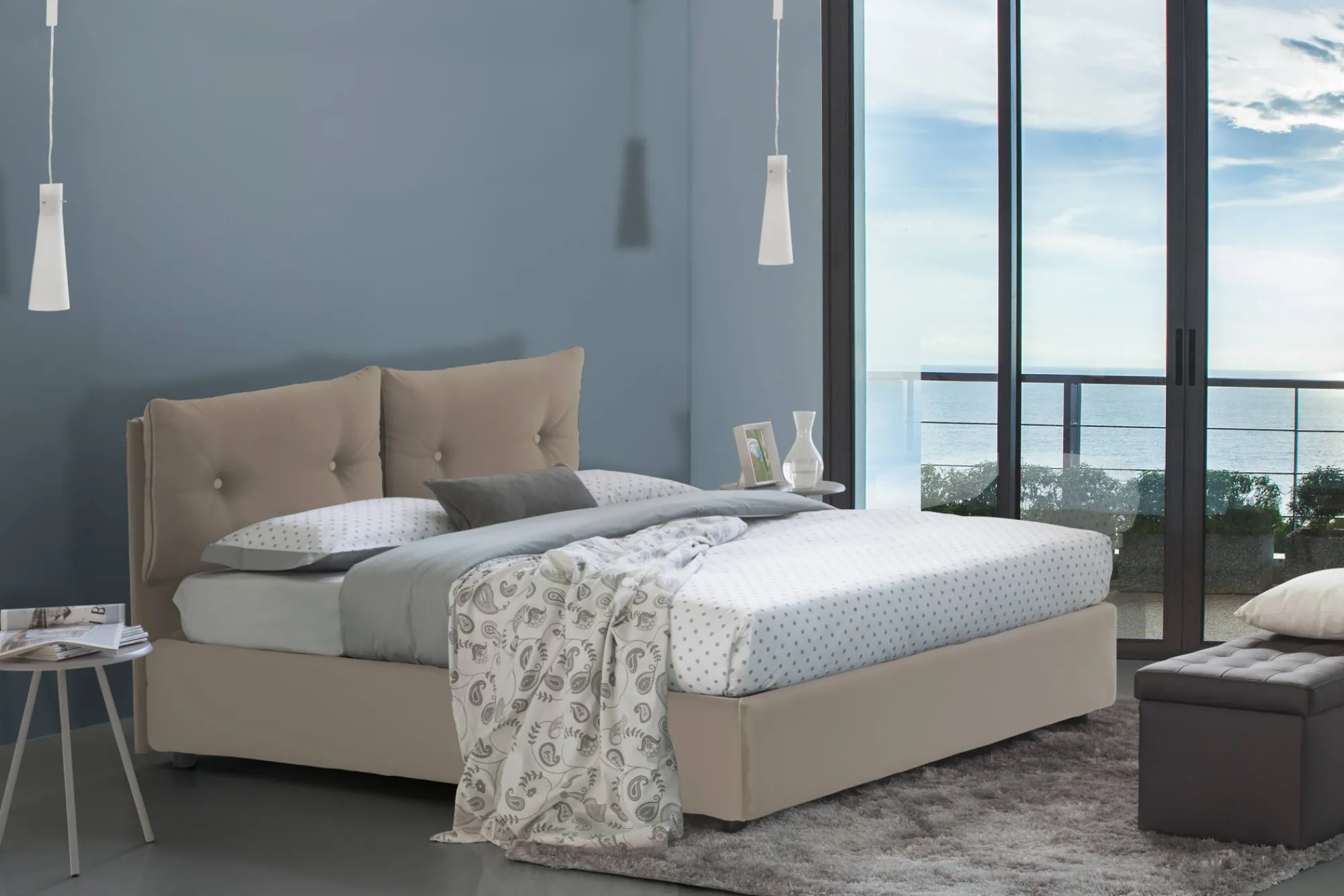 Letto singolo Ildegarda, adatto per materasso Cm 80x190,<Dmora New
