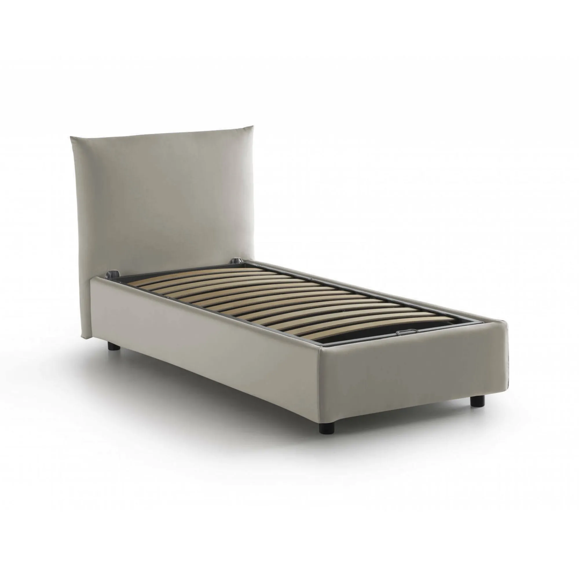Letto singolo Ippolito, adatto per materasso Cm 80x190,<Dmora Clearance