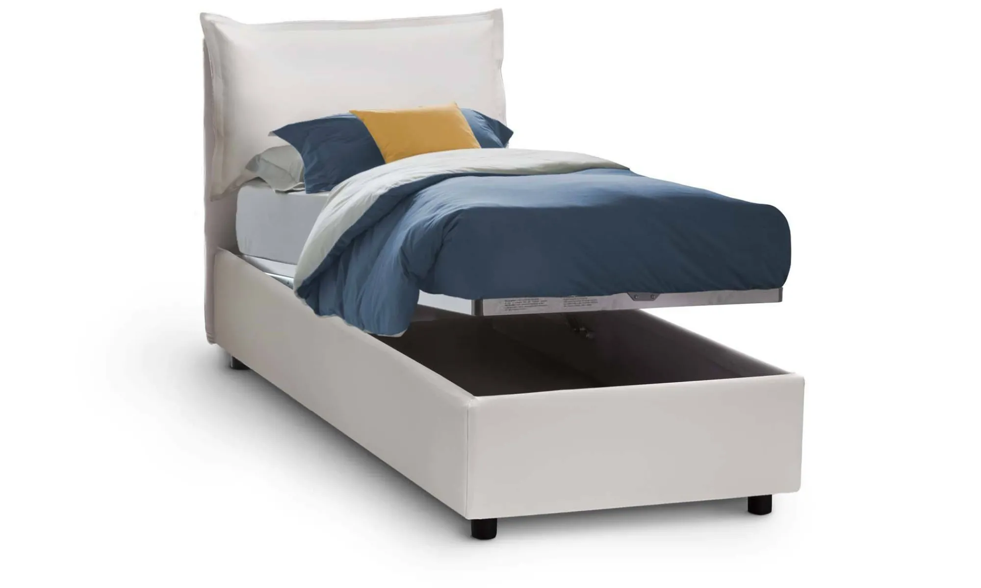 Letto singolo Janet, con materasso Cm 80x190 incluso,<Dmora Flash Sale