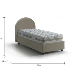 Letto singolo Parco, con materasso Cm 80x190 incluso,<Dmora Cheap