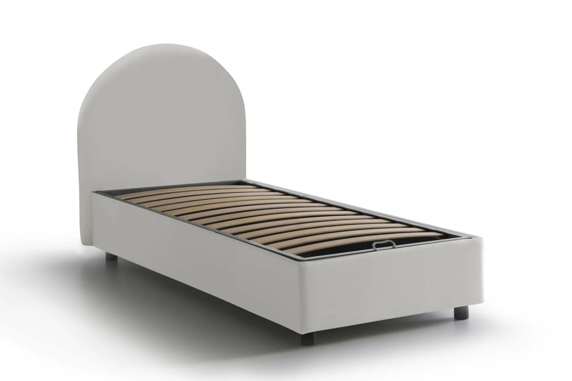 Letto singolo Parco, con materasso Cm 80x190 incluso,<Dmora Cheap