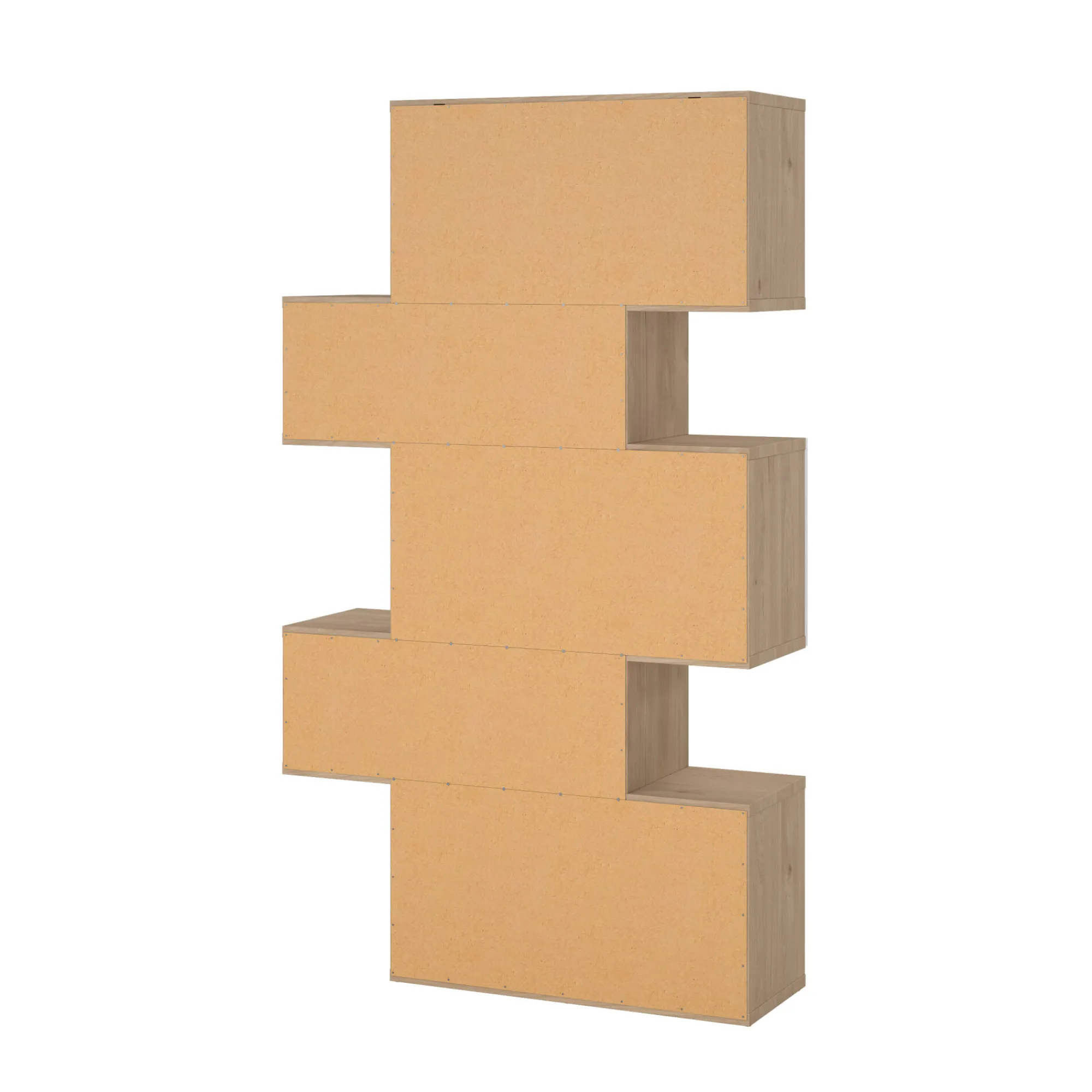 Libreria Acetosella, 32x96 h166 cm, Rovere e Bianco<Dmora Shop