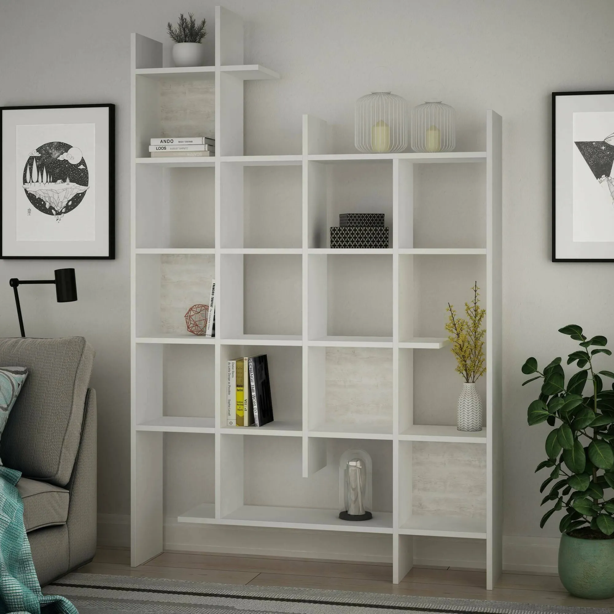 Libreria Achela, 122x26h188 cm,<Dmora Cheap