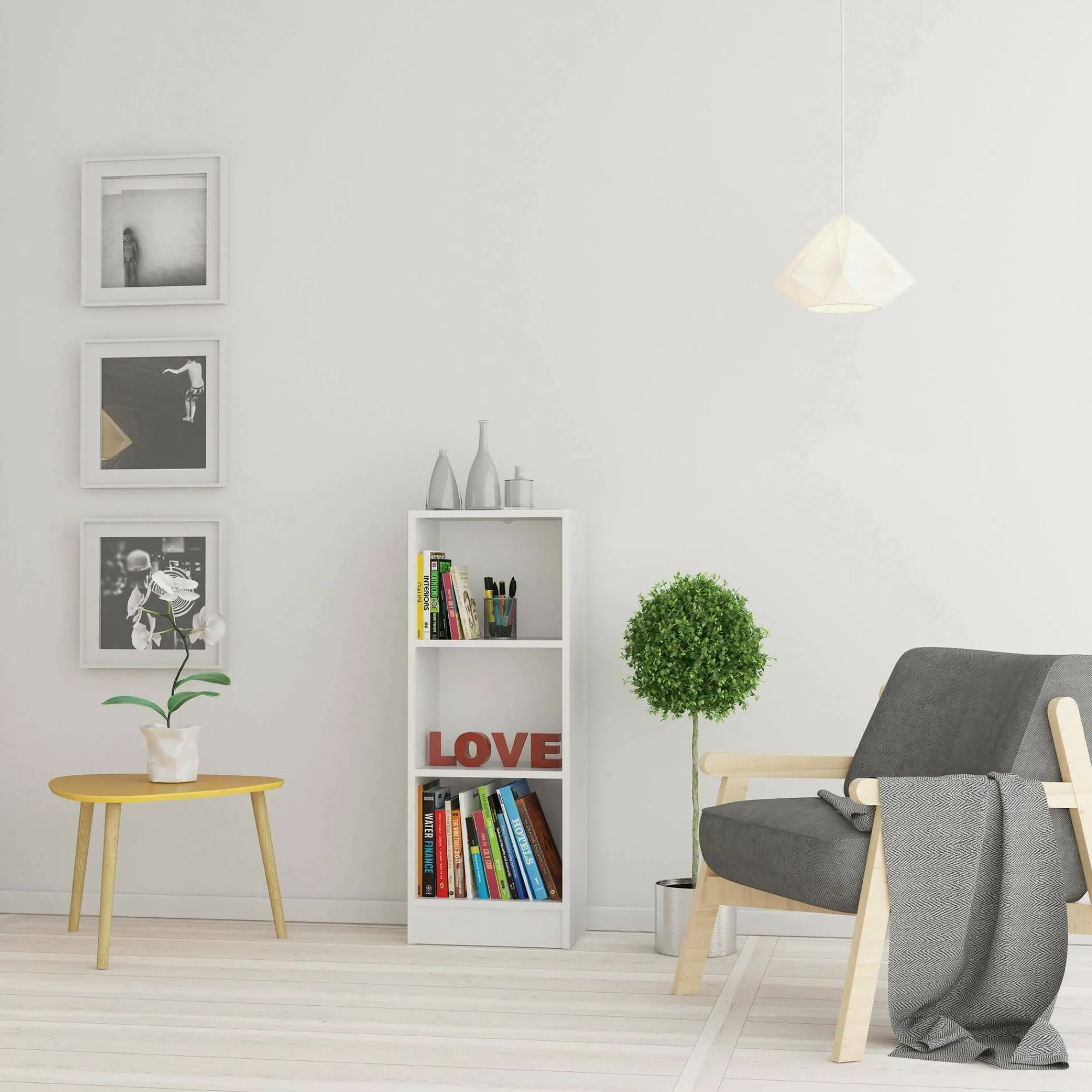 Libreria Alcesti, 41x27 h107 cm,<Dmora Fashion