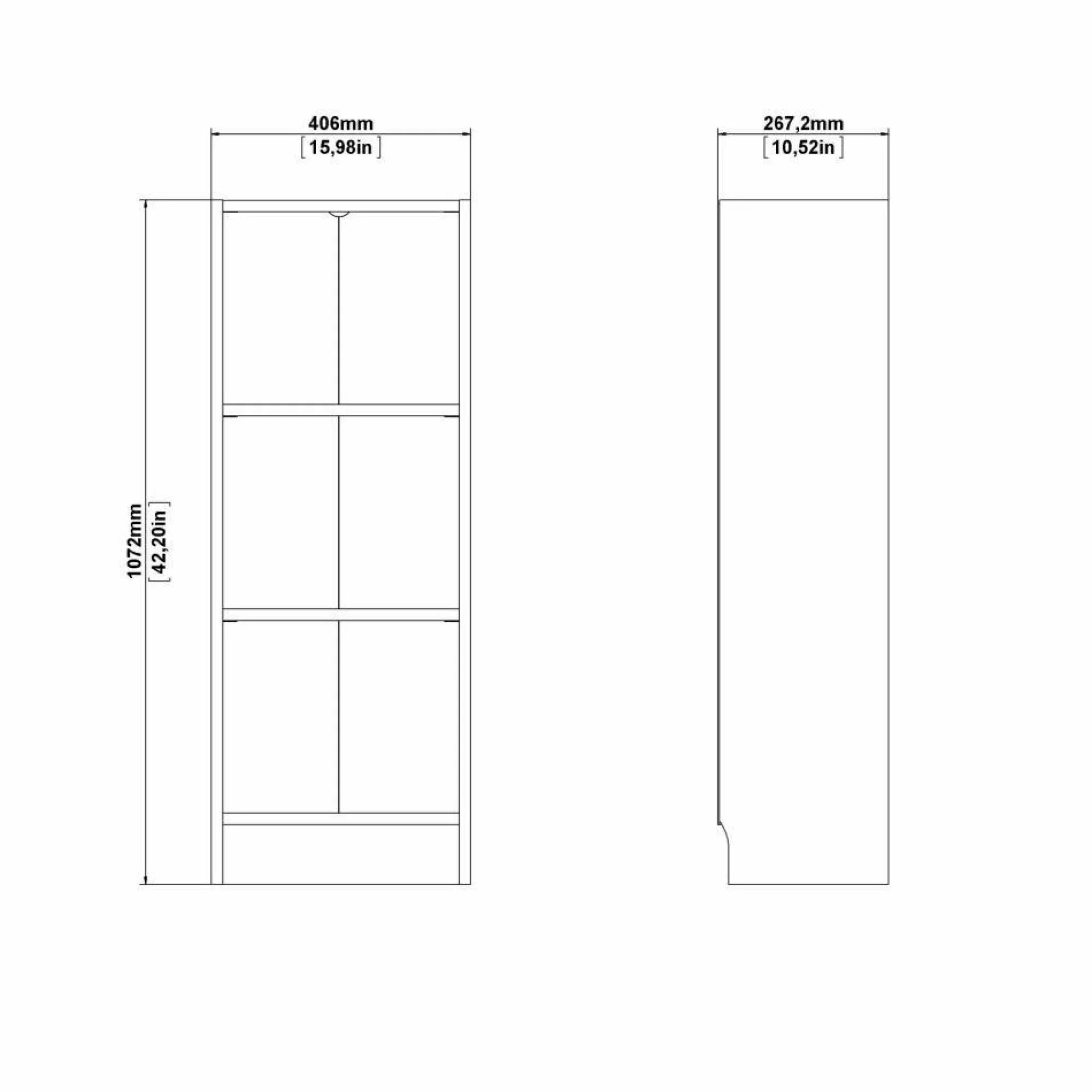 Libreria Alcesti, 41x27 h107 cm,<Dmora Fashion