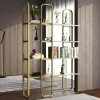 Libreria Angylla, 125x28h180 cm, Giallo<Dmora Hot